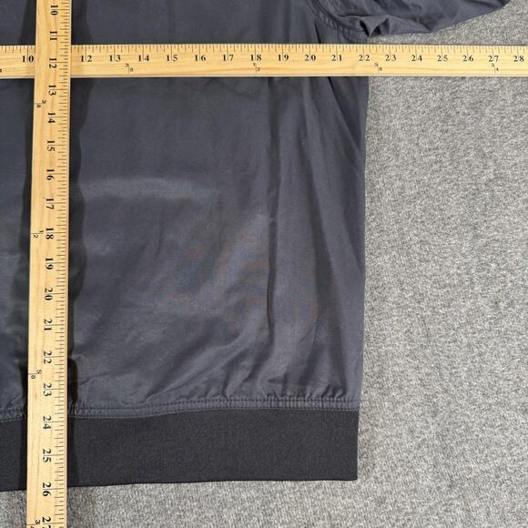 Nike Bomber Jacket Mens Medium Black Zip Woven Unlined Coat Essentials - Picture 2 of 11